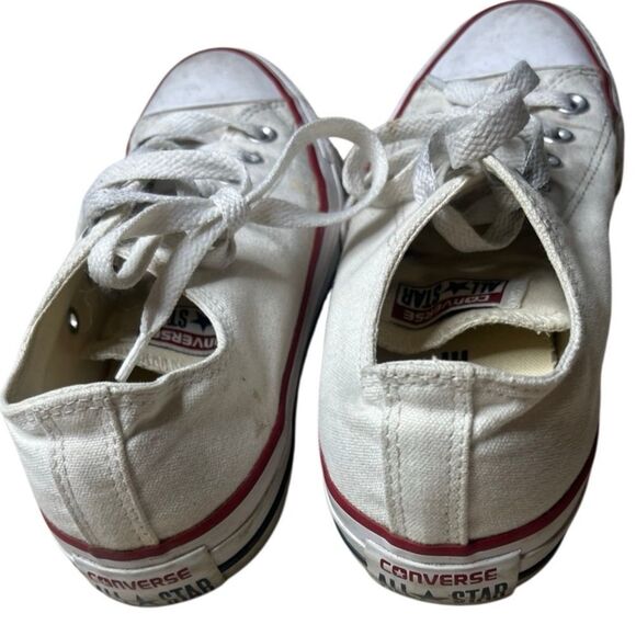 Converse White Canvas Low top Sneakers Size 7 - Picture 3 of 10